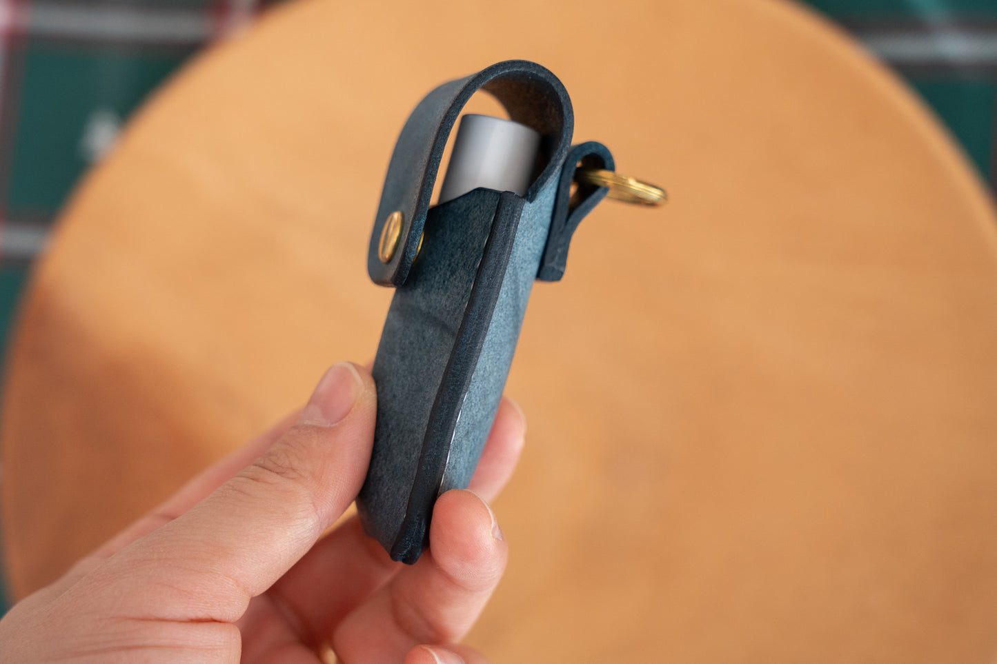 【一点物】リップクリームケース ネイビー