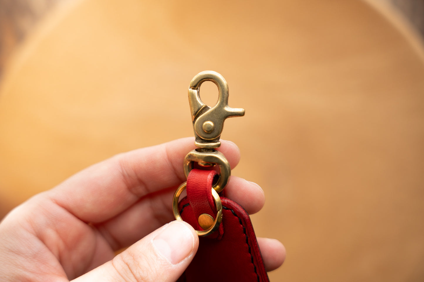 【一点物】靴ベラキーホルダー レッド