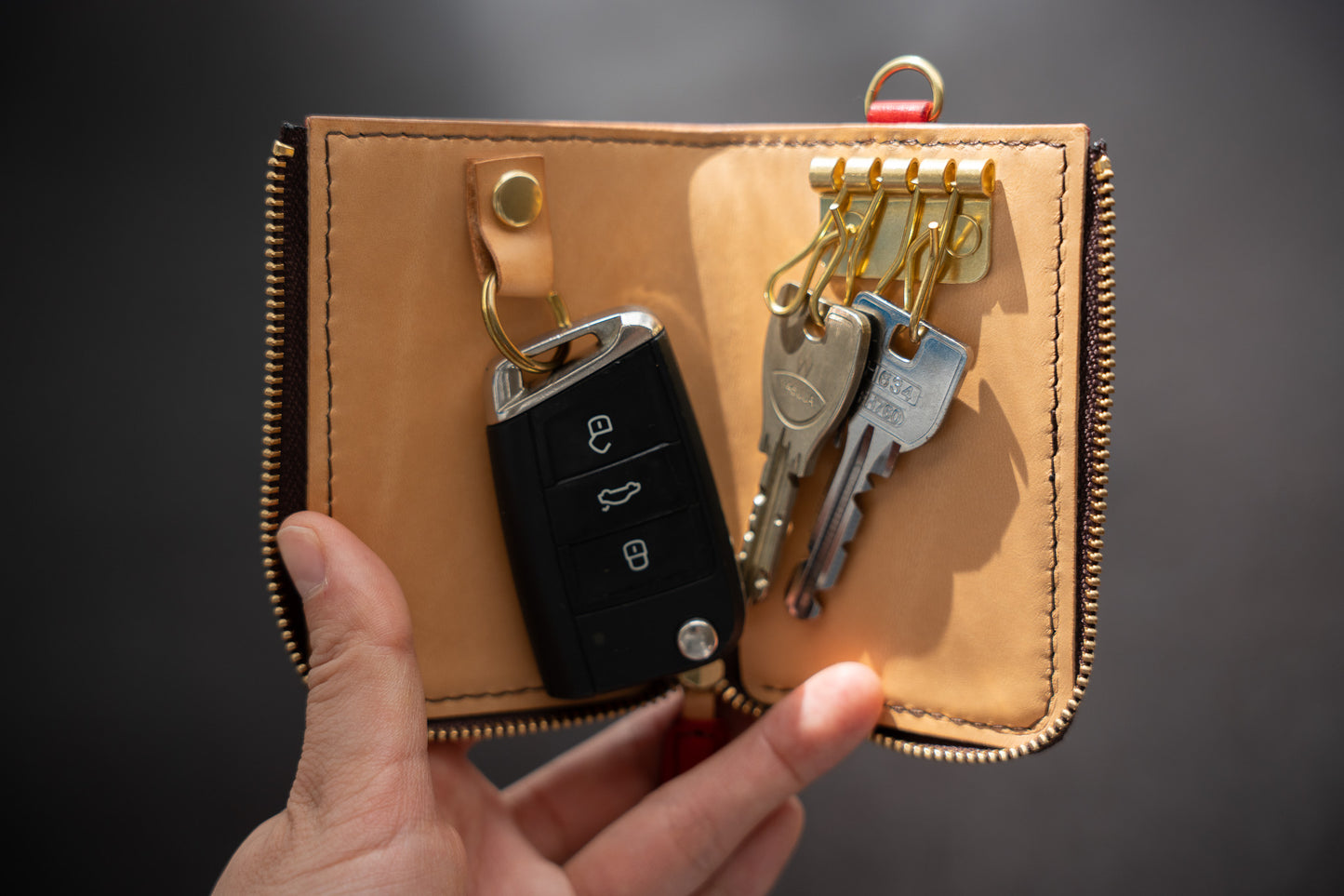 【一点物】新スマートキーケース ブラウン