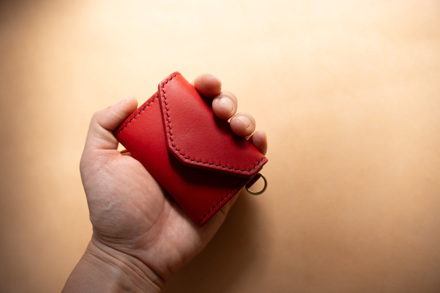 【一点物】レターコインケース レッド