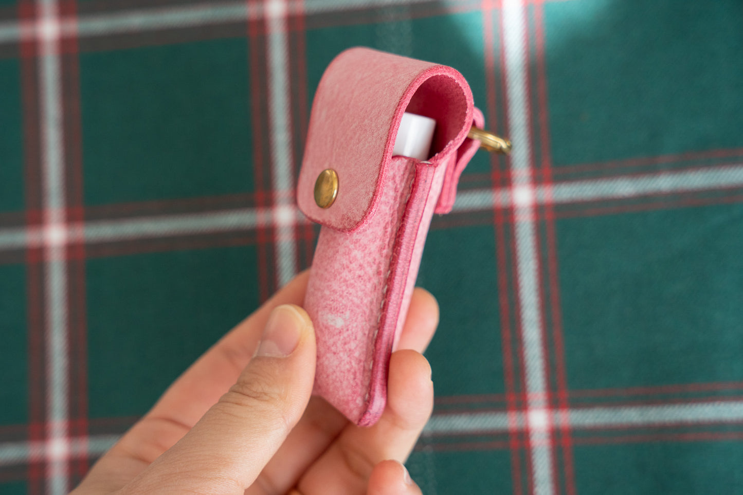 【一点物】リップクリームケース ピンク