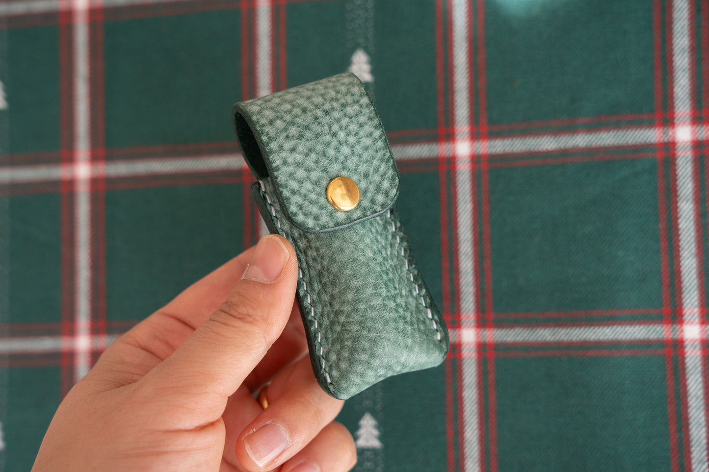 【一点物】リップクリームケース ビリジアン