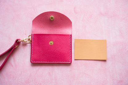 【一点物】ストラップ付きナディア  ピンクxフクシア