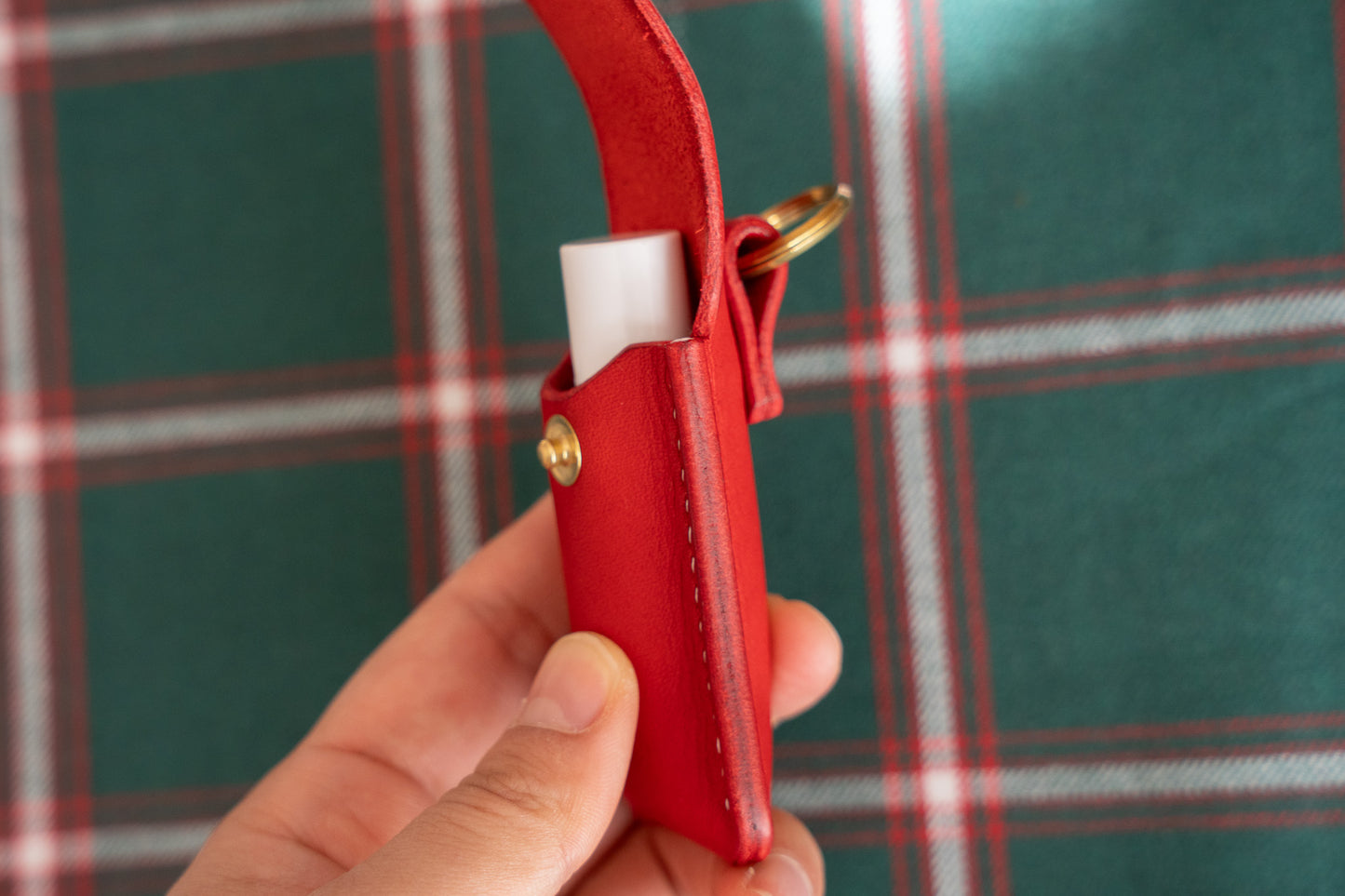 【一点物】リップクリームケース レッド