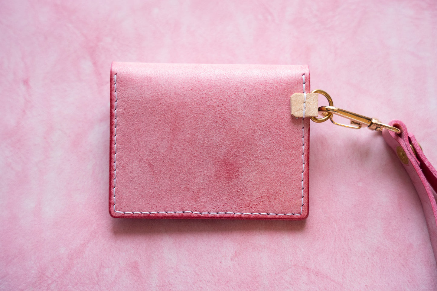 【一点物】ストラップ付きナディア  ピンクxアイスブルー