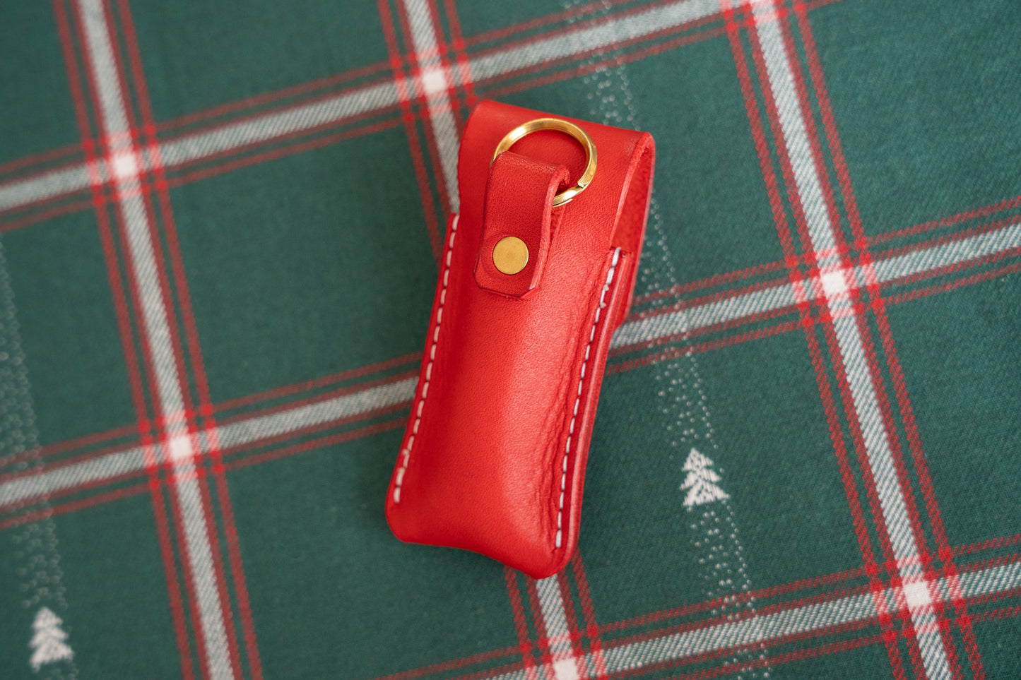 【一点物】リップクリームケース レッド