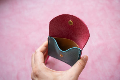 【一点物】ストラップ付きナディア  ピンクxアイスブルー