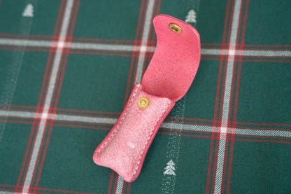 【一点物】リップクリームケース ピンク