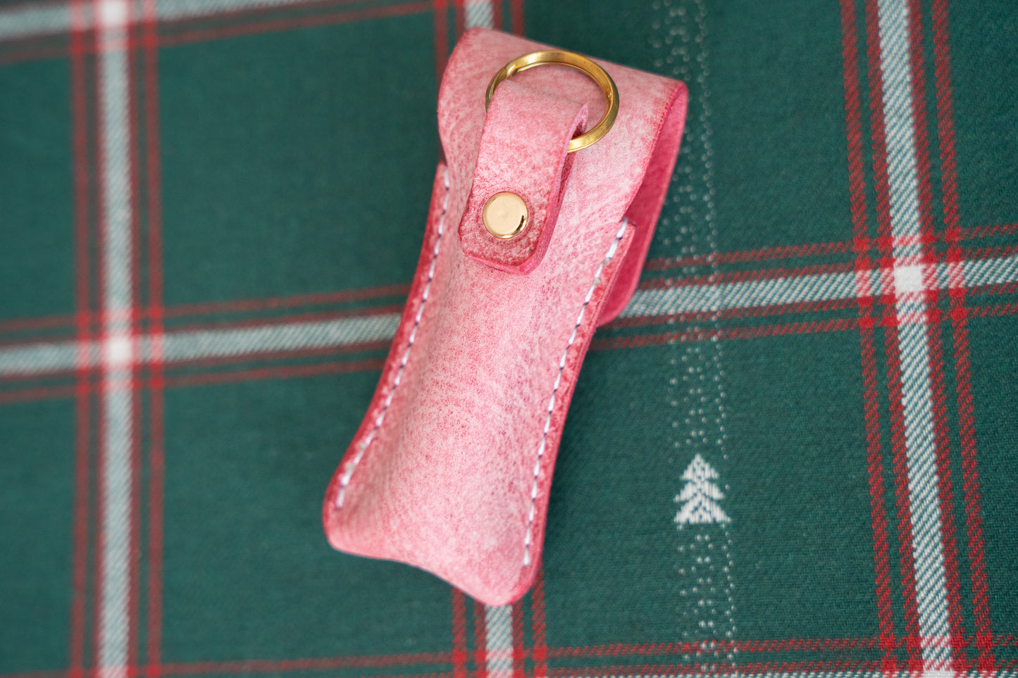 【一点物】リップクリームケース ピンク