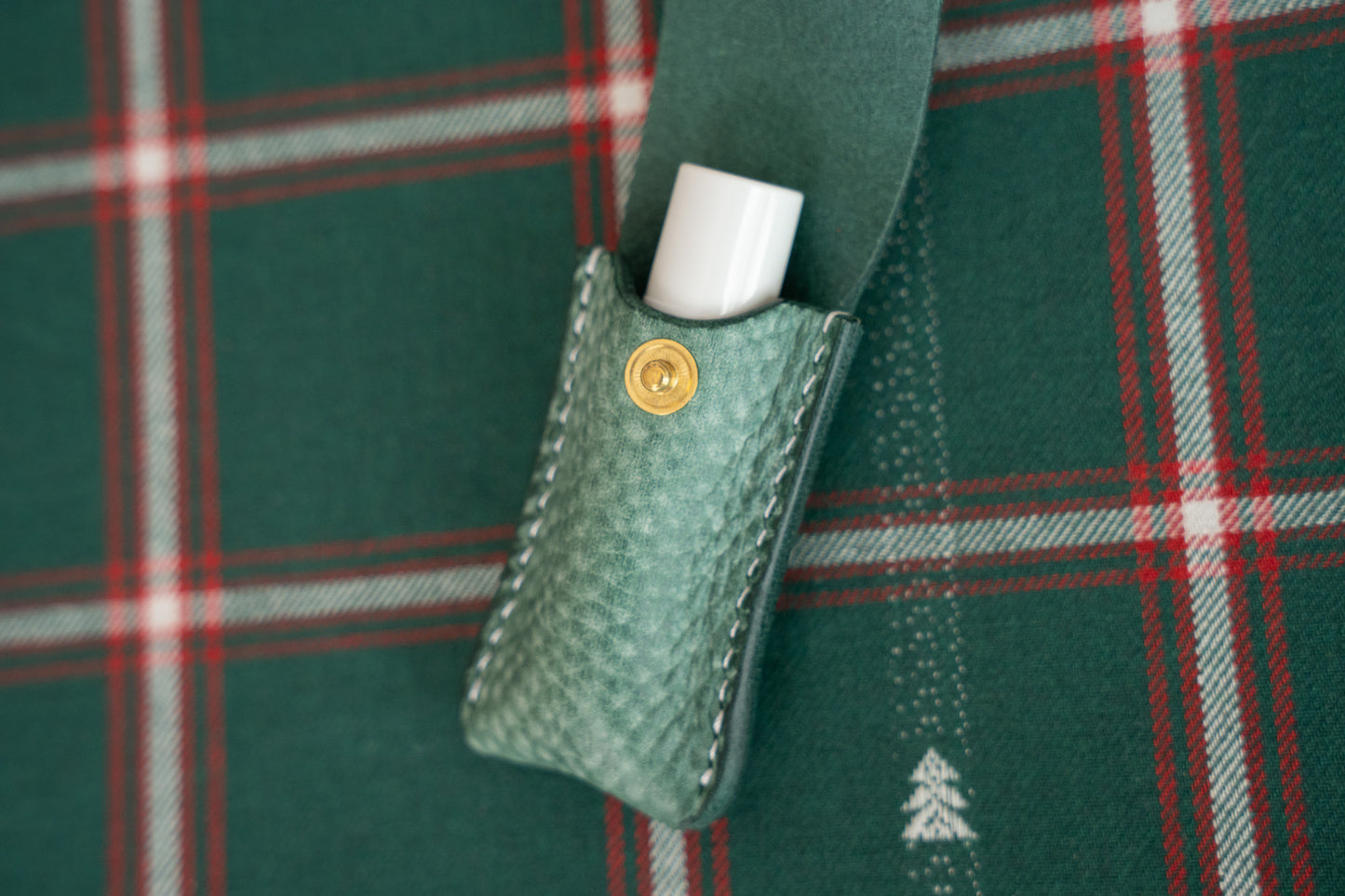 【一点物】リップクリームケース ビリジアン