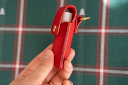 【一点物】リップクリームケース レッド