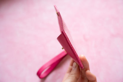 【一点物】ストラップ付きナディア  ピンクxフクシア