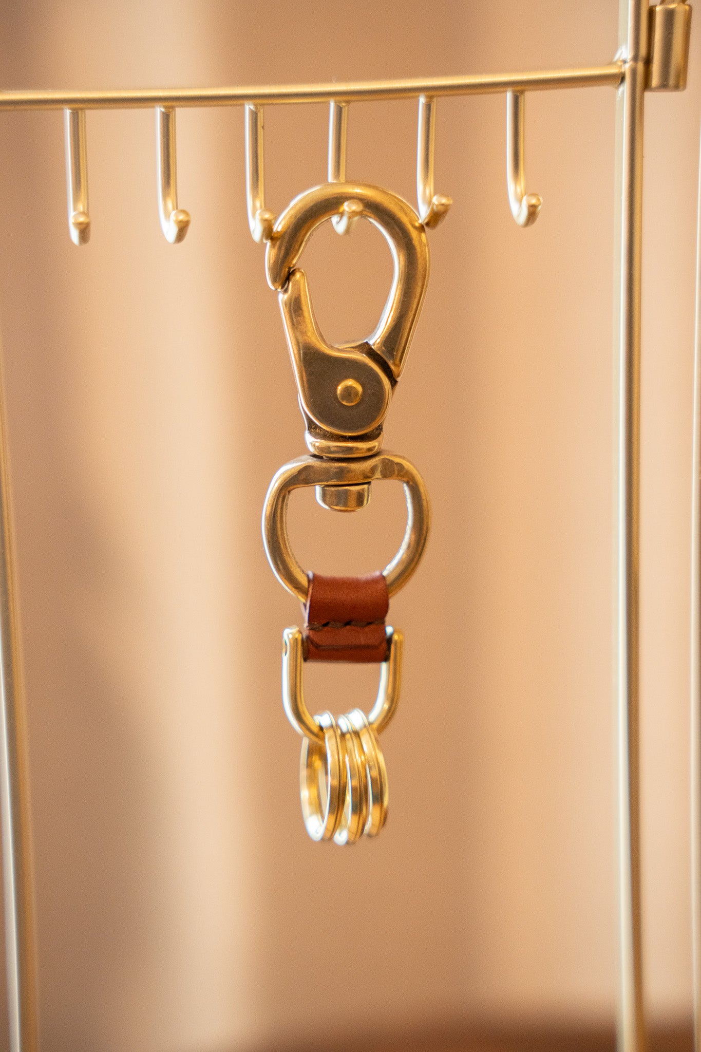 【一点物】真鍮カラビナキーホルダー セサンタ