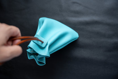 【一点物】巾着バッグ 水色