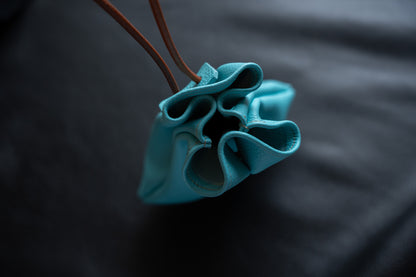 【一点物】巾着バッグ 水色