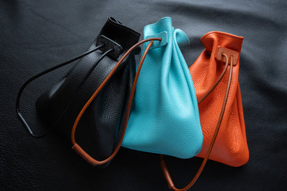 【一点物】巾着バッグ ブラック