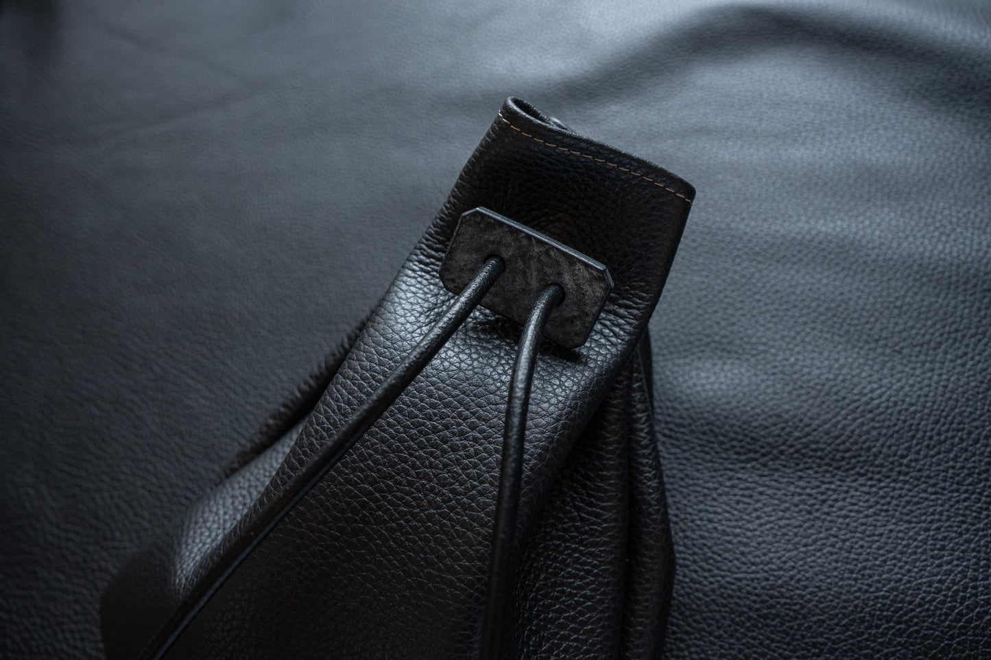 【一点物】巾着バッグ ブラック