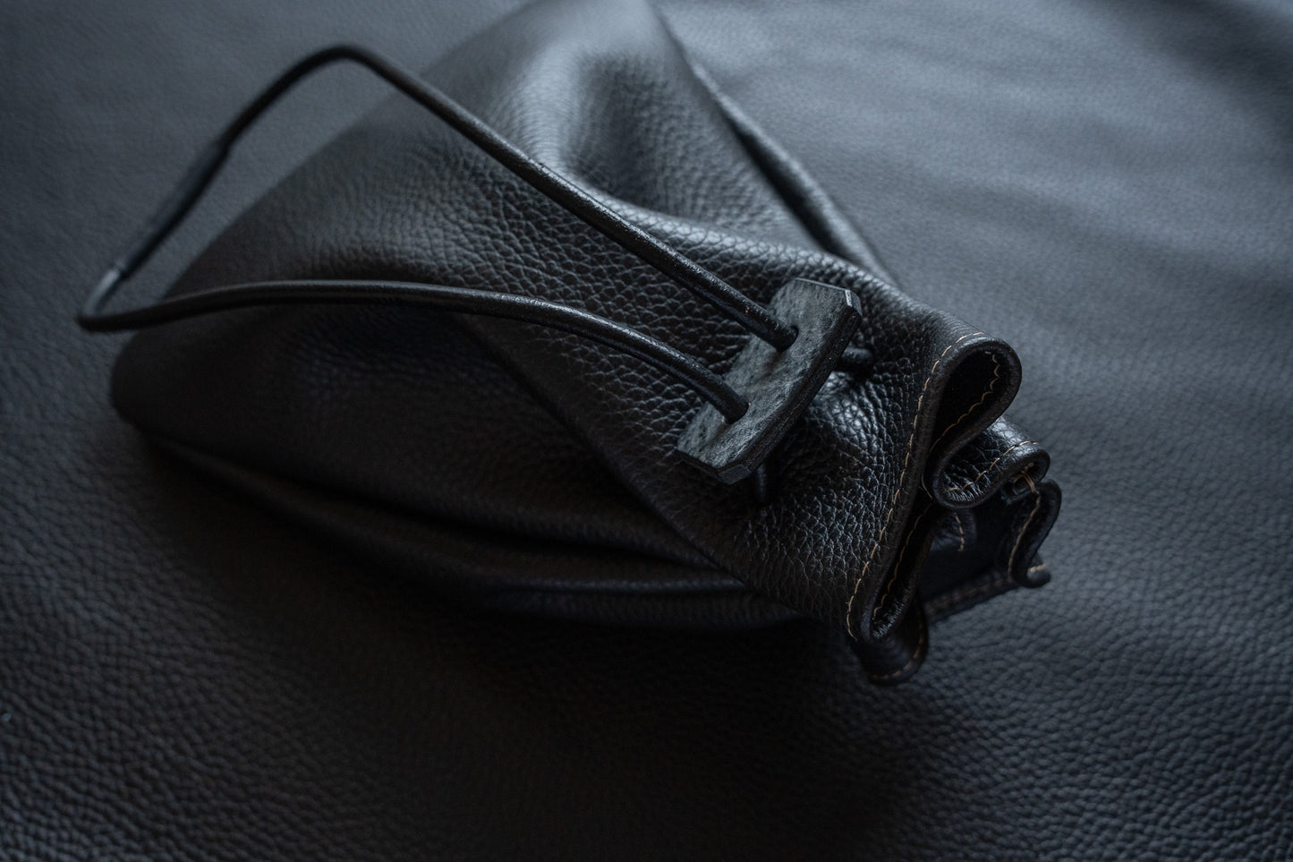 【一点物】巾着バッグ ブラック