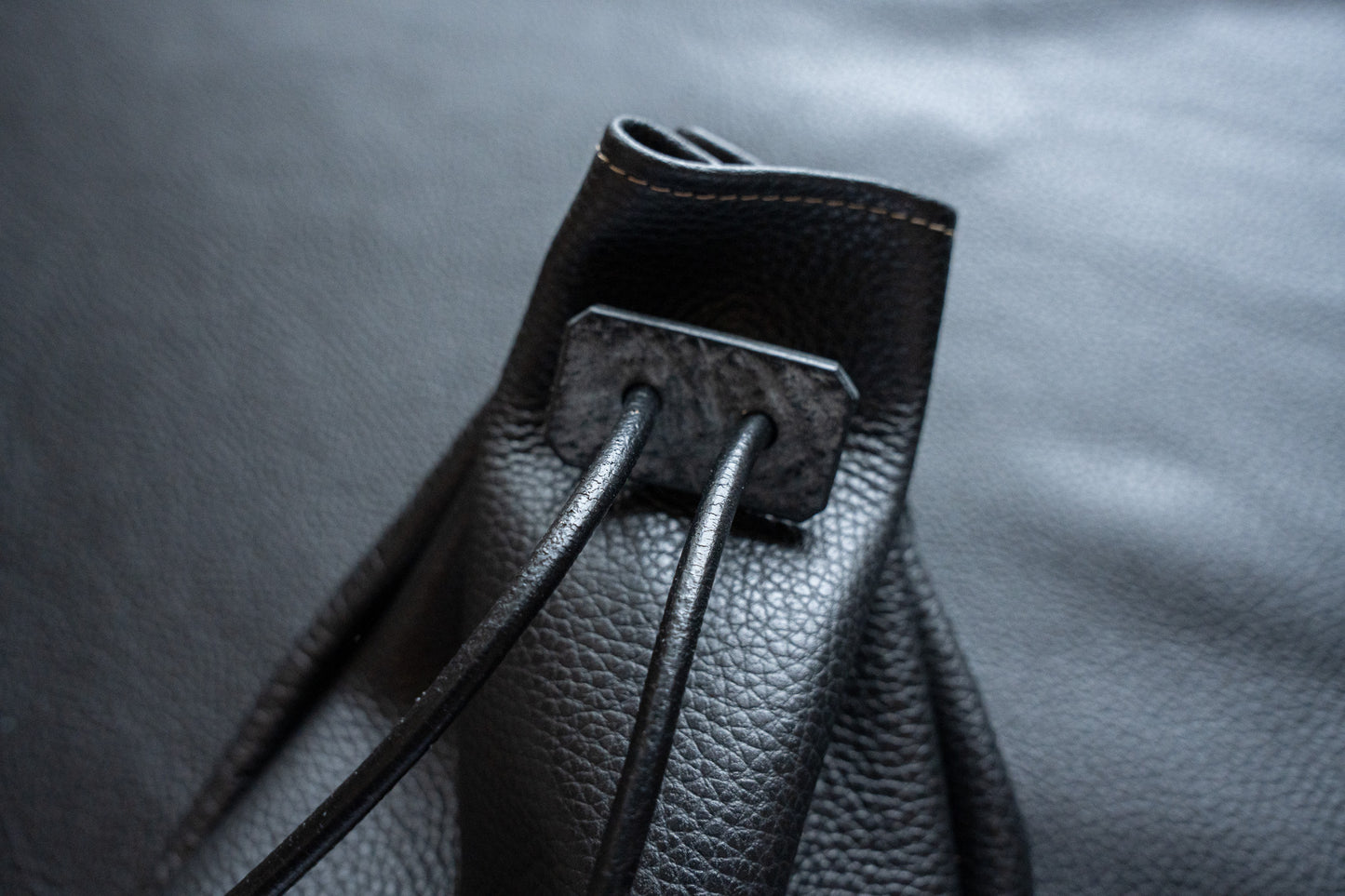 【一点物】巾着バッグ ブラック