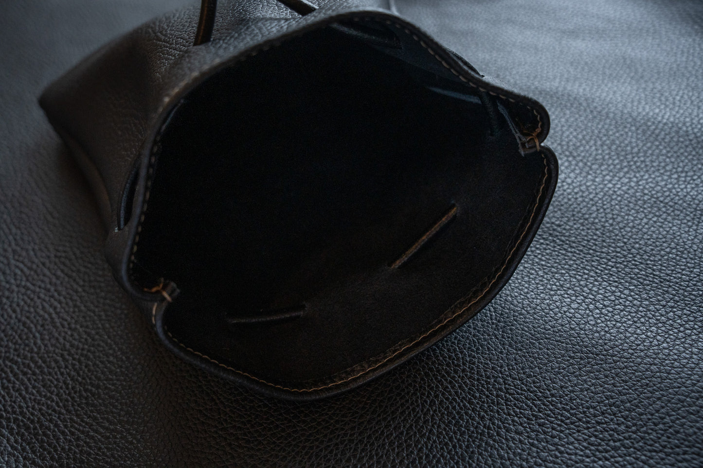 【一点物】巾着バッグ ブラック