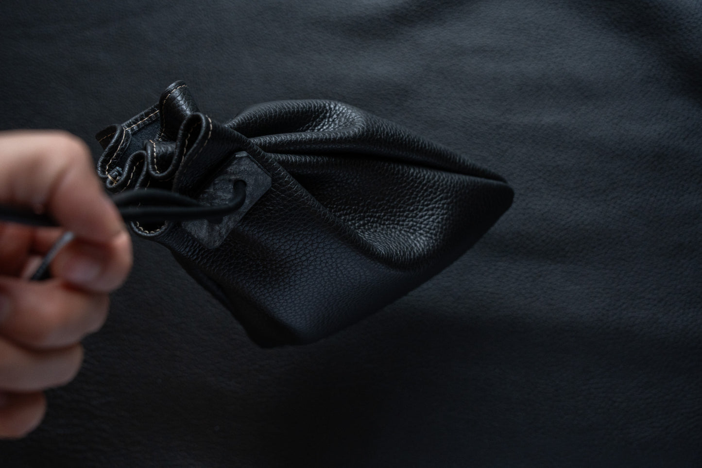 【一点物】巾着バッグ ブラック