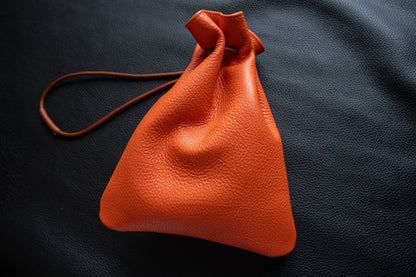 【一点物】巾着バッグ オレンジ