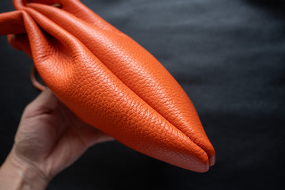 【一点物】巾着バッグ オレンジ