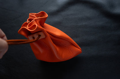 【一点物】巾着バッグ オレンジ