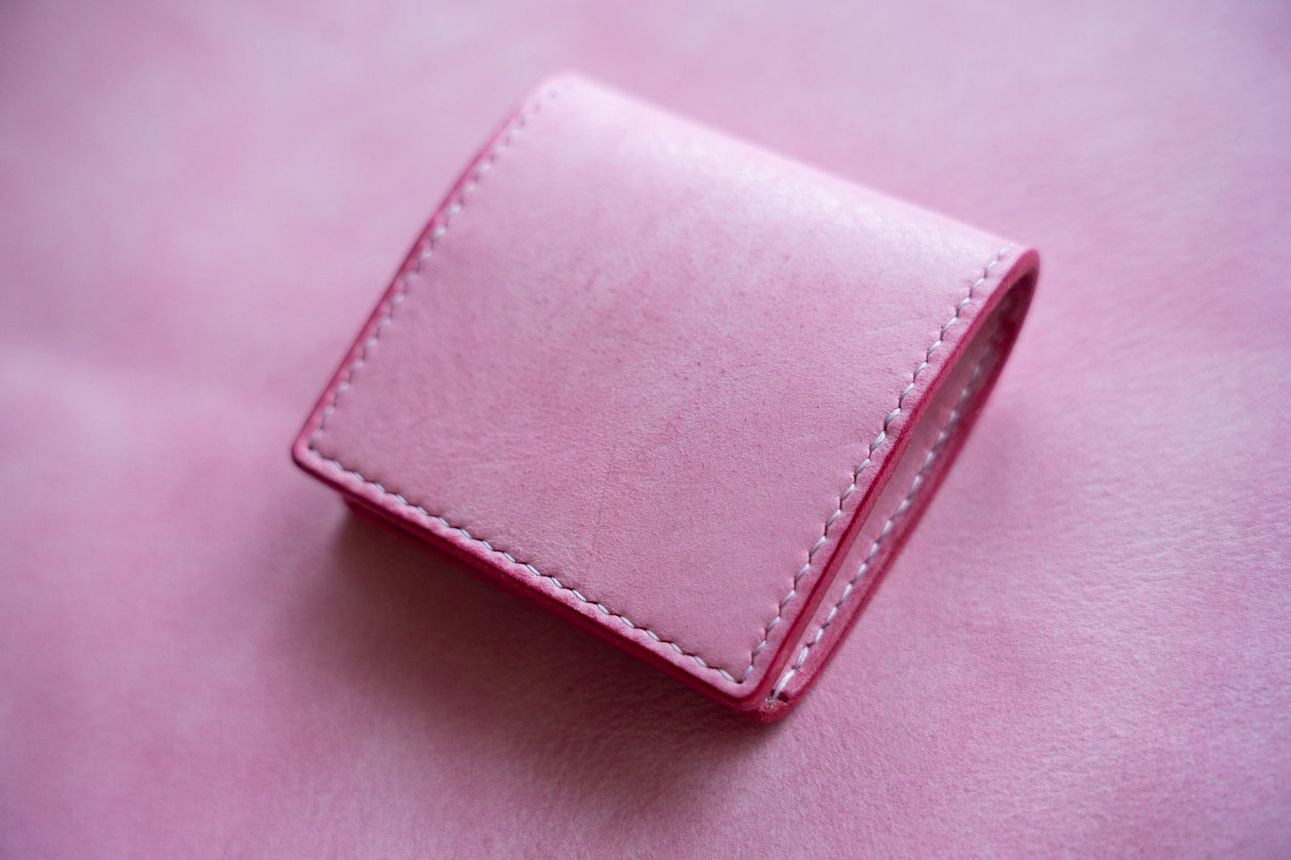 【一点物】ボックス型コインケース ピンク