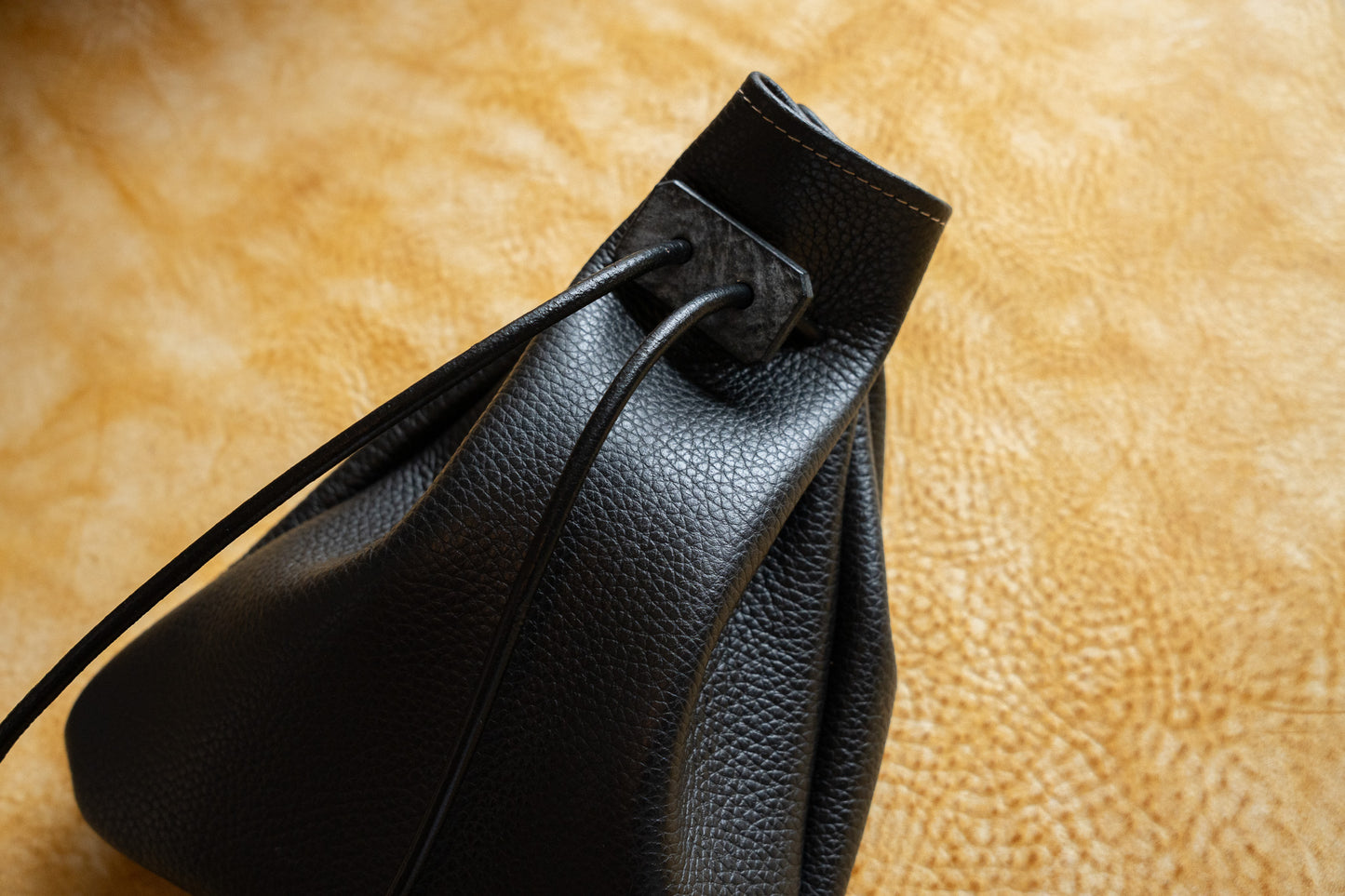 【一点物】巾着バッグ ブラック