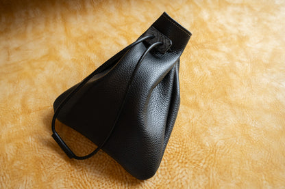 【一点物】巾着バッグ ブラック