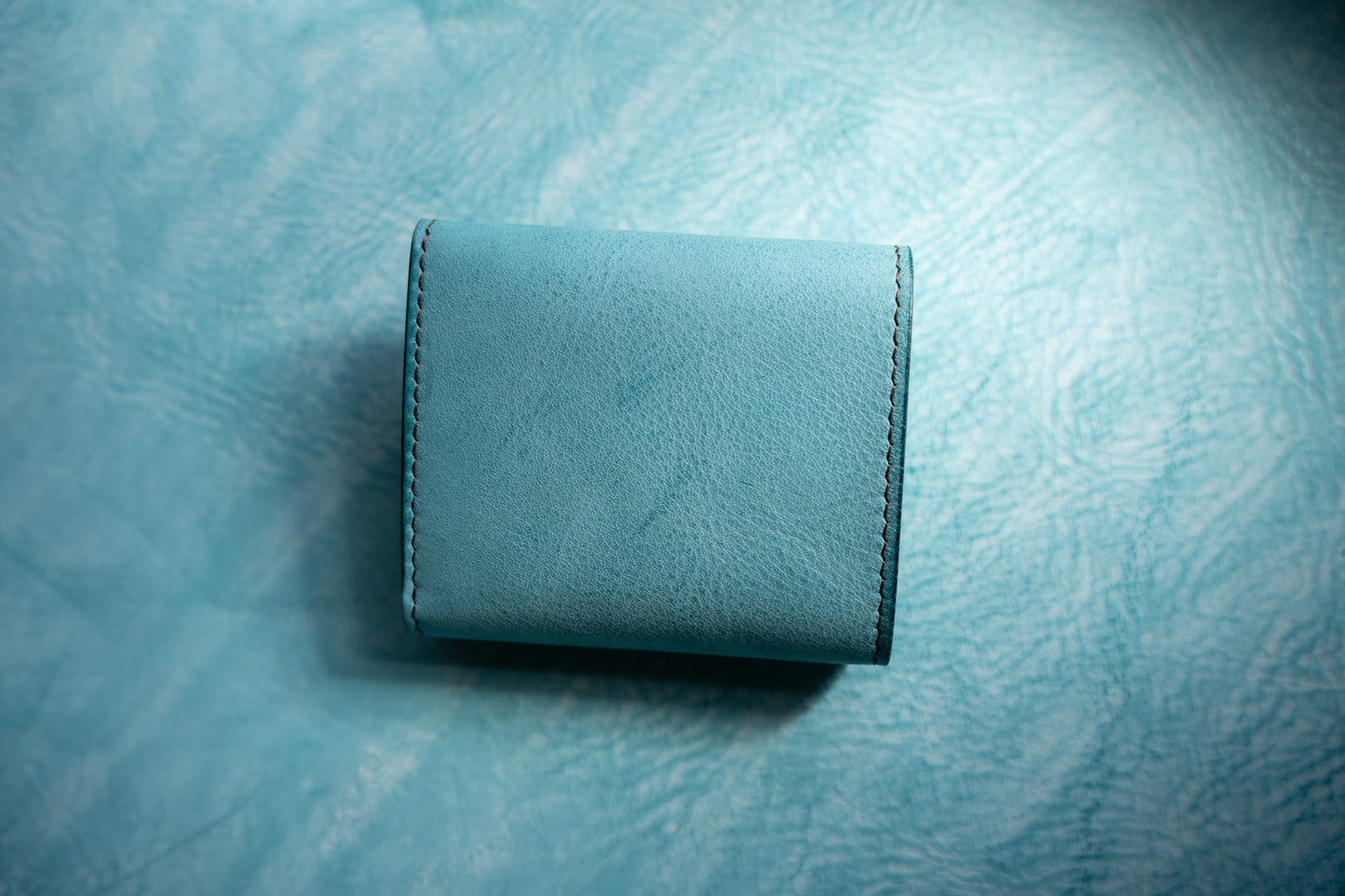 【一点物】ミニ財布 アイスブルーxセサンタ