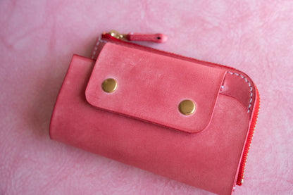 【一点物】ウォレットキーケース ピンク