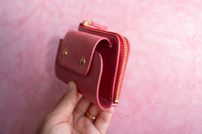 【一点物】ウォレットキーケース ピンク