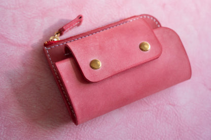 【一点物】ウォレットキーケース ピンク