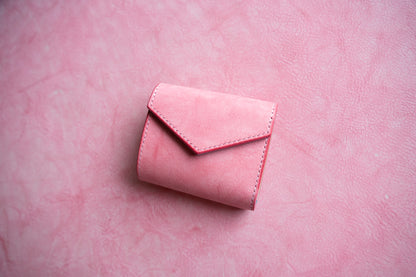 【一点物】ミニ財布 ピンクxアイスブルー