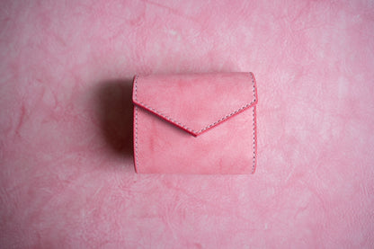 【一点物】ミニ財布 ピンクxアイスブルー