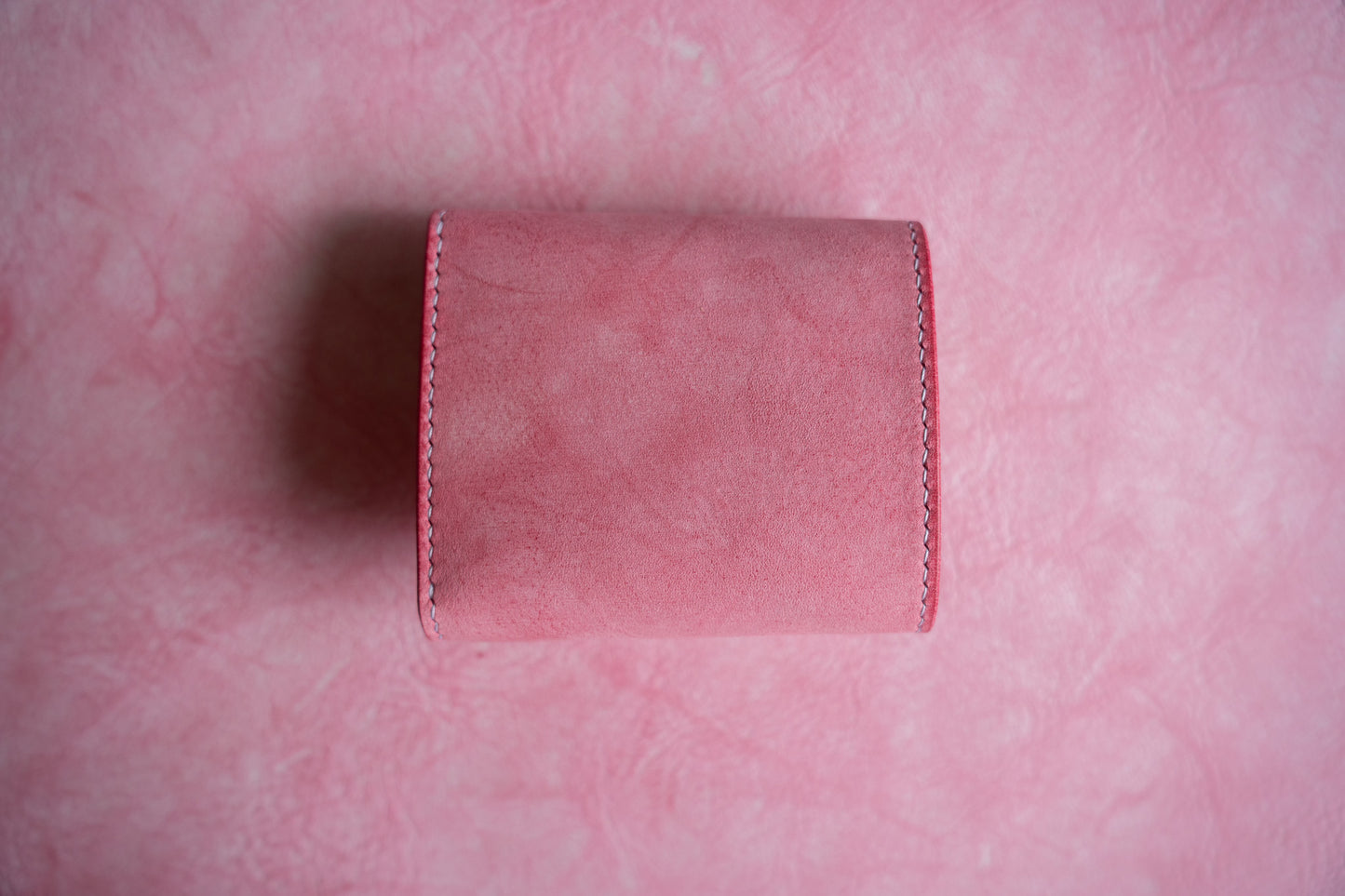 【一点物】ミニ財布 ピンクxアイスブルー