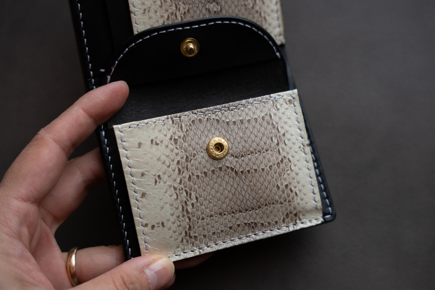 【一点物】ミニ財布 エキゾチックレザー