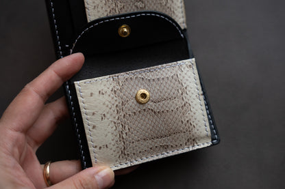 【一点物】ミニ財布 エキゾチックレザー