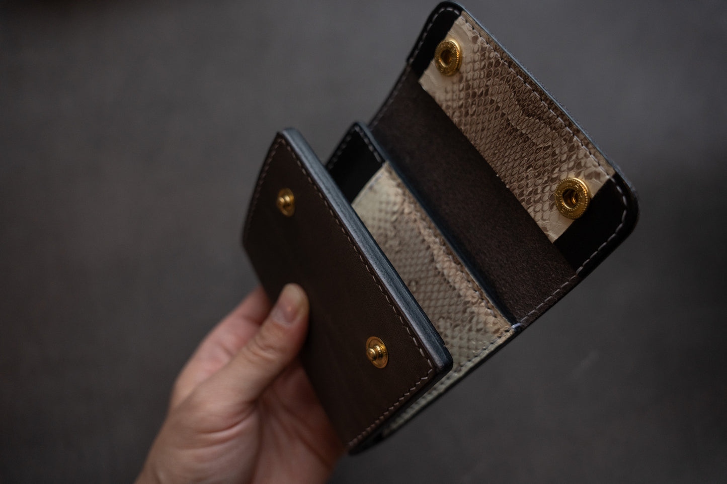 【一点物】ミニ財布 エキゾチックレザー