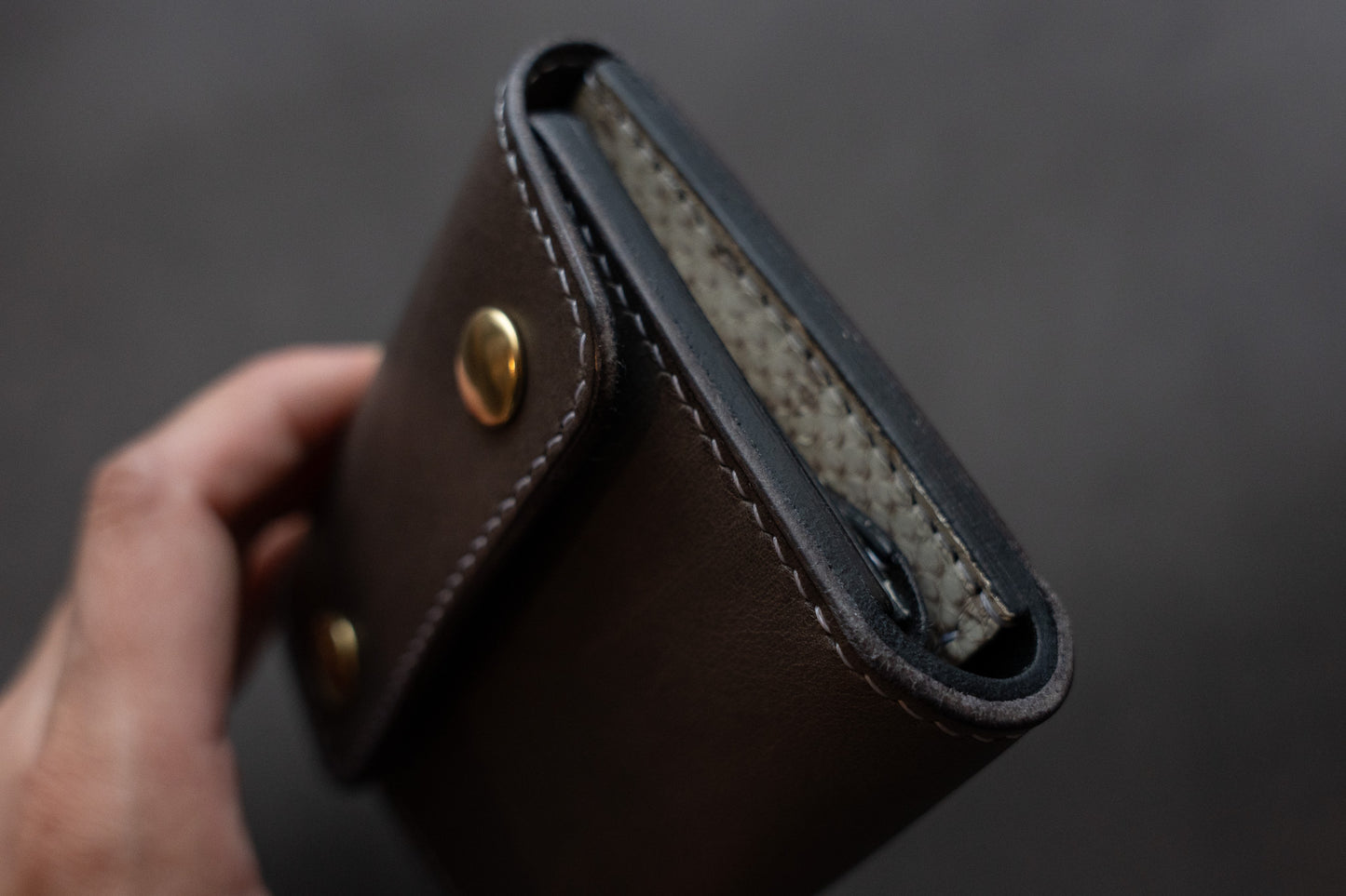 【一点物】ミニ財布 エキゾチックレザー