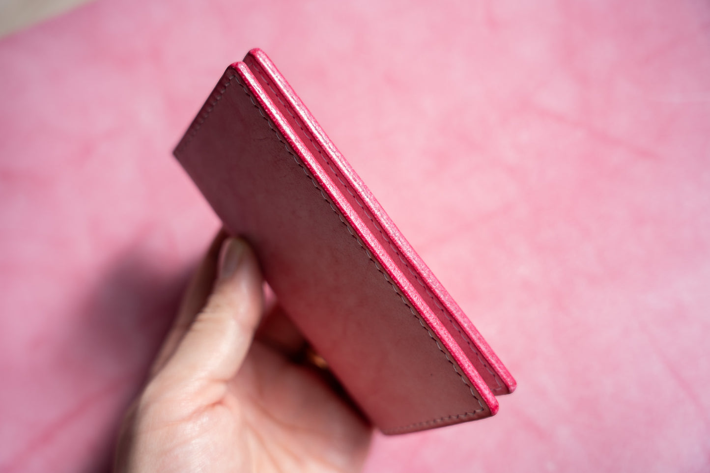 【一点物】スリムカードケース ピンク