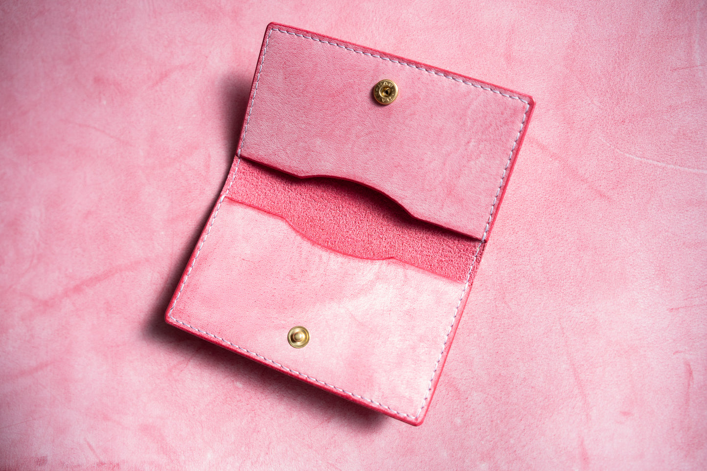 【一点物】スリムカードケース ピンク