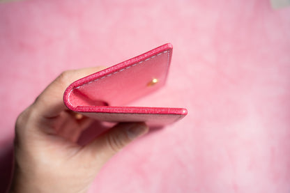 【一点物】スリムカードケース ピンク