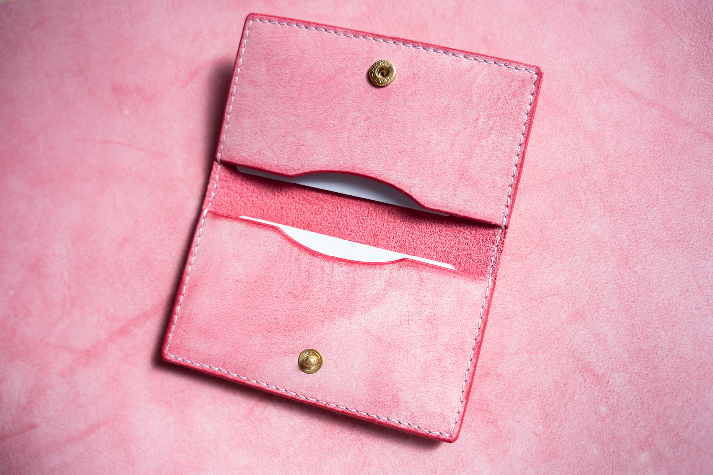 【一点物】スリムカードケース ピンク