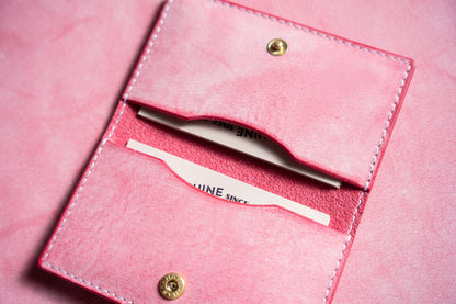 【一点物】スリムカードケース ピンク