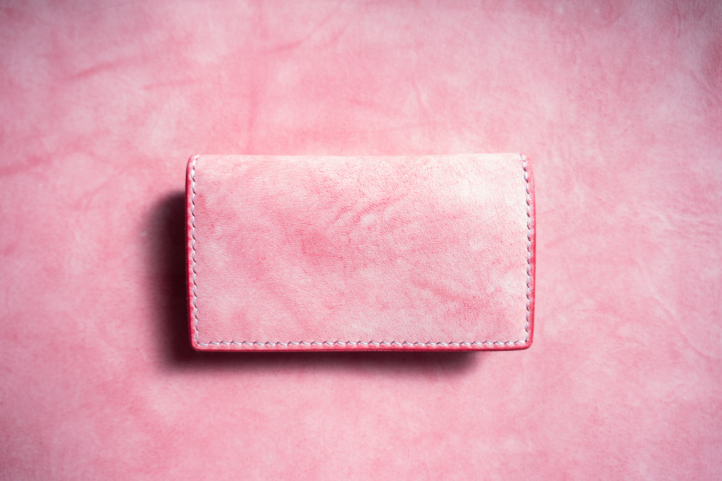 【一点物】スリムカードケース ピンクxアイスブルー