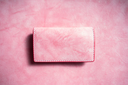 【一点物】スリムカードケース ピンクxアイスブルー