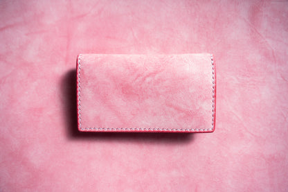 【一点物】スリムカードケース ピンクxアイスブルー